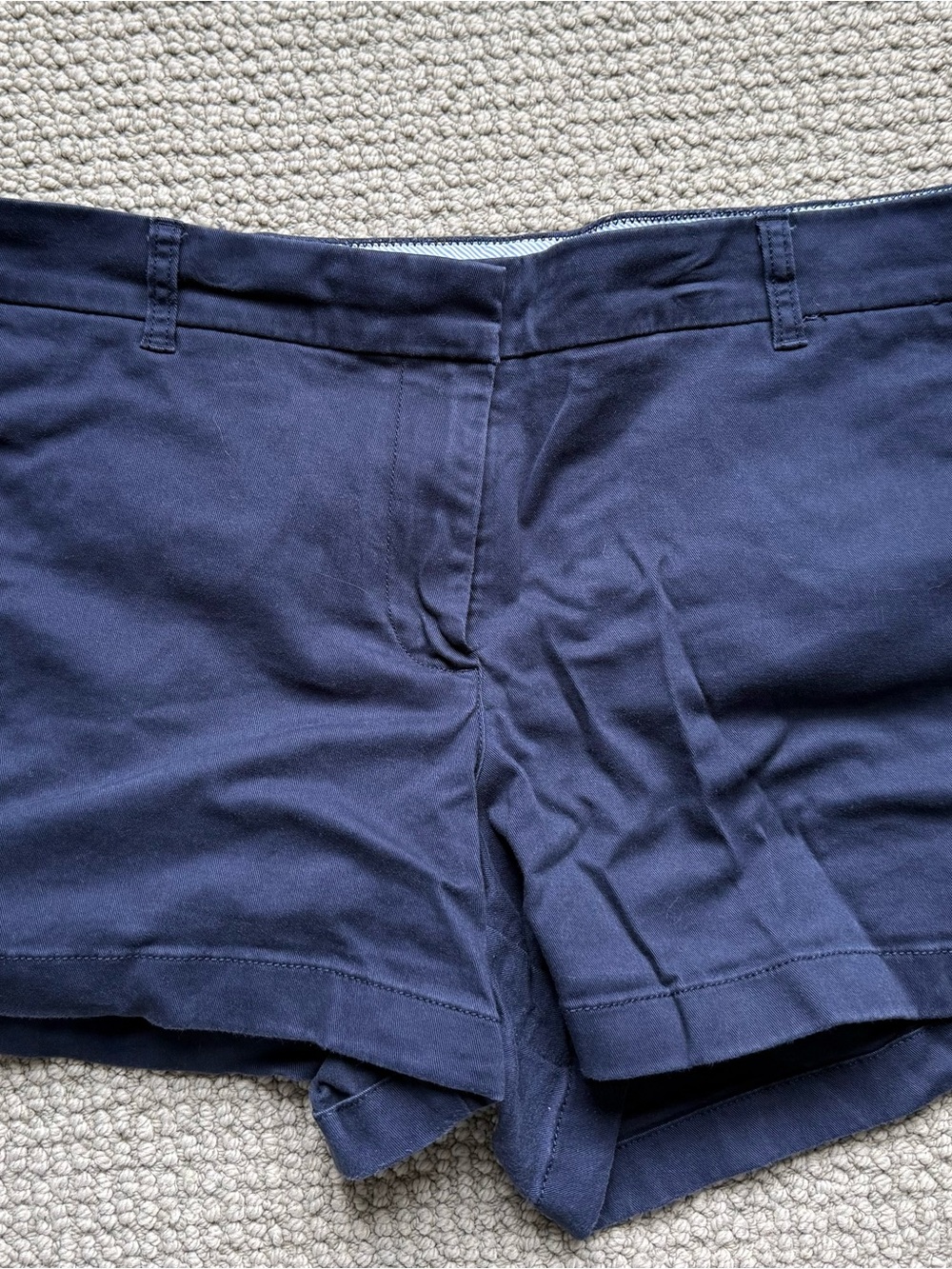 J. Crew Navy Cotton Chino Shorts Size 14